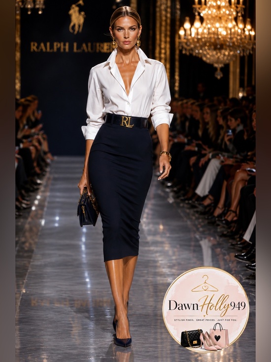 Ralph Lauren Dresses & Skirts - Ralph Lauren Navy Wool Midi Sailor Skirt